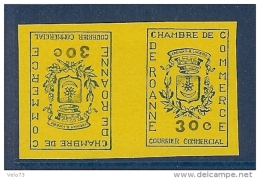 TIMBRE DE GREVE DE ROANNE DE 1968 PAIRE TETE BECHE ** - Andere & Zonder Classificatie