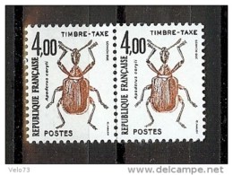 TAXE N° 108a DOUBLE FRAPPE TENANT A NORMAL ** - 1859-1959 Postfris