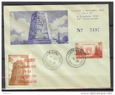 N° 403 OBLITERE HAUDROY AISNE 20EME ANNIVERSAIRE SUR ENVELOPPE COMMEMORATIVE - Cachets Provisoires