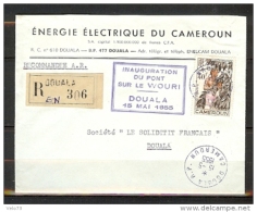 CAMEROUN N° 299 SUR ENVELOPPE RECOMMANDEE DE DOUALA  INAUGURATION DU PONT SUR LE WOURI - Lettres & Documents