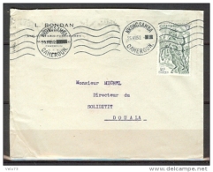 CAMEROUN N° 291 SUR LETTRE DE NKONGSAMBA DE 1952 - Briefe U. Dokumente