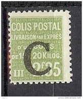 COLIS POSTAUX N° 117 * - Mint/Hinged