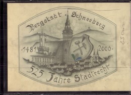Schneeberg Im Erzgebirge - S/w Jubiläumspostkarte 525 Jahre Stadtrecht - Schneeberg