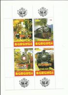 BURUNDI H/B TRENES   MNH  ** - Unused Stamps