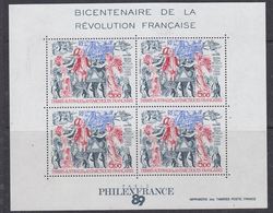 TAAF 1989 French Revolution / Revolution Francaise M/s ** Mnh (39637) - Blocs-feuillets