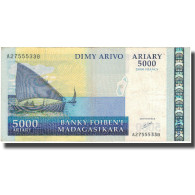 Billet, Madagascar, 5000 Ariary, Undated (2000), KM:84, TTB - Madagascar