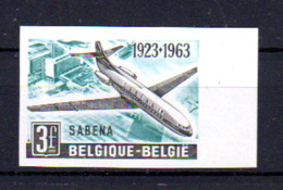 1963   Belgique, Avion De Ligne De La Sabena, 1259** Non Dentelé (tirage 300ex), - 1961-1980