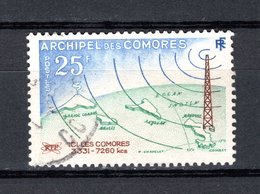 COMORES  N° 18  OBLITERE COTE 1.40€  RADIODIFFUSION - Oblitérés