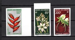 COMORES PA N° 26 à 28  NON DENTELES NEUFS SANS CHARNIERE COTE 50.00€  FLEUR - Airmail