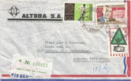 Uruguay 1971 Montevideo Football Forest Timber President Óscar Diego Gestido Registered Cover - Briefe U. Dokumente