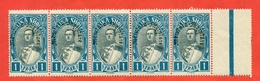 Albania 1928. Mi.195. A Strip Of 5 Stamps. - Albania