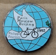 CYCLISME - CYCLISTE - VELO - PARIS MOSCOW BEIJING - PARIS MOSCOU PEKIN - PHILIPPE FOURNIER 1992 - BIKE  -    (20) - Cyclisme