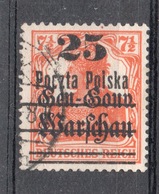 POLONIA POLOGNE 1919 GERMANIA SOVRASTAMPA DI POZNAN - Gebruikt