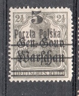 POLONIA POLOGNE 1919 GERMANIA SOVRASTAMPA DI  POZNAN - Usados