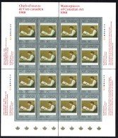 1988  Canadian Art  «The Young Reader» By O. Leduc  Sc 1203  Complete MNH Sheet Of 16 - Ganze Bögen