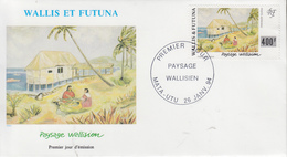Enveloppe  FDC  1er  Jour   WALLIS  ET  FUTUNA    Paysage  Wallisien    1994 - FDC