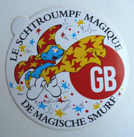 AUTOCOLLANT LE SCHTROUMPF MAGIQUE 1990 MAGASINS GB - Stickers