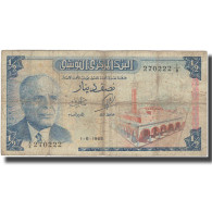 Billet, Tunisie, 1/2 Dinar, 1965, 1965-06-01, KM:62a, TB - Tusesië