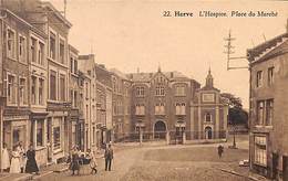Herve - L'Hospice, Place Du Marché (animée, Charcutier) - Herve