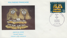 Enveloppe  FDC   1er  Jour   POLYNESIE   Habits  De  Danse  1979 - FDC