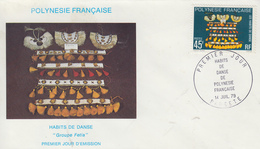 Enveloppe  FDC   1er  Jour   POLYNESIE   Habits  De  Danse  1979 - FDC