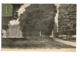 60 Lavilletertre La Villetertre Le Chateau Et Rue De L' Eglise Cachet Lavilletertre 1920 Vieille Voiture Auto Automobile - Other & Unclassified