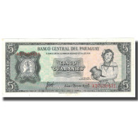 Billet, Paraguay, 5 Guaranies, KM:195a, NEUF - Paraguay