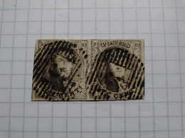 Paire De 10c - Obl P5 (Arlon) - 1849-1865 Medaillen (Sonstige)
