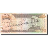 Billet, Dominican Republic, 20 Pesos Oro, 2003, 2003, Specimen, KM:169s3, NEUF - República Dominicana