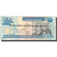 Billet, Dominican Republic, 2000 Pesos Oro, 2006, 2006, Specimen, KM:181s1, NEUF - Dominikanische Rep.