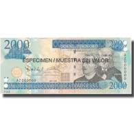 Billet, Dominican Republic, 2000 Pesos Oro, 2006, 2006, Specimen, KM:181s1, NEUF - Dominicana