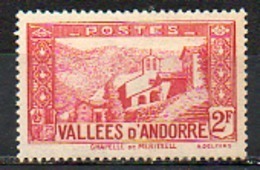 ANDORRE FRANCAIS - 1937-43 - N° 81 - (Chapelle De Notre-Dame De Meritxell) - Nuevos
