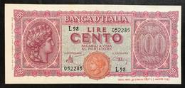 100 Lire Luogotenenza Italia Turita  10 12 1944 Q.fds  LOTTO 2064 - 100 Liras