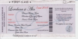 Romania - Boarding Pass (Fantasy) - Wedding Invitation Made As An Airplane Ticket 199/100 Mm - Europa