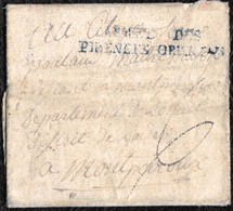 1793. AU CAMP DE BAGNIOLS. MARCA "ARMÉE DES/PIRENÉES ORIENT." RARO ORIGEN. NO RESEÑADA. - Army Postmarks (before 1900)