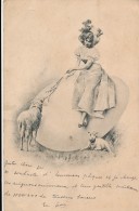CPA Illustrateur élégantes Moutons Oeufs Art Nouveau 1901 Précurseur - 1900-1949