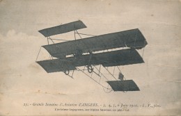 CPA 49 ANGERS Grande Semaine De L'aviation 3 4 5 6 Juin 1910 L'aviateur Legagneux Sur Biplan Sommer En Plein Vol - Angers