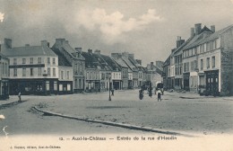 CPA 62 AUXI LE CHATEAU Entrée De La Rue D'Hesdin Animée - Auxi Le Chateau