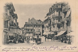 CPA 73 AIX LES BAINS La Place Carnot Jour De Marché - Aix Les Bains