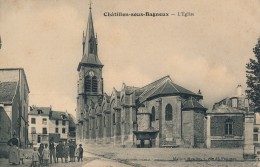 CPA 92 CHATILLON SOUS BOIS L'Eglise Animée Avec Enfants - Châtillon