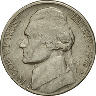 Monnaie, États-Unis, Jefferson Nickel, 5 Cents, 1972, U.S. Mint, Denver, TTB - 1938-…: Jefferson