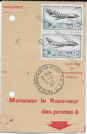 1971 - COUPON QUITTANCE De REMBOURSEMENT AFFRANCHI Avec POSTE AERIENNE à GOURNAY SUR MARNE - 1960-.... Lettres & Documents