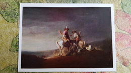"Bashkir Soldiers" By Allan - OLD USSR Postcard - ARCHERY - Archer - Tir à L'Arc