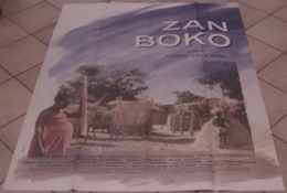 AFFICHE CINEMA ORIGINALE FILM ZAN BOKO Gaston KABORE NIKIEMA Colette KABORE 1988 DESSIN RAFFIN BURKINA FASO - Posters