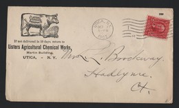 U.S.A. ADVERTISING LISTER'S AGRICULTURAL CHEMICAL BULL UTICA NEW YORK 1903 - Souvenirkaarten
