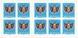 MONACO, 2012, Booklet/carnet 17, Blason De Grimaldi, 10x Ecopli, Blue, Mi 3084 - Carnets