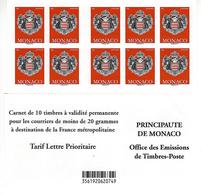 MONACO, 2014, Booklet/carnet 18, Blason De Grimaldi, Red - Carnets