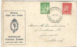 AUSTRALIA 1937 MOSMAN FDC - Lettres & Documents