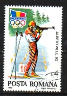 ROUMANIE. N°3985A De 1992 Oblitéré. Biathlon Aux J.O. D'Albertville. - Wintersport (Sonstige)