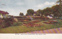 Iowa Des Moines Flower Beds In Union Park 1910 - Des Moines